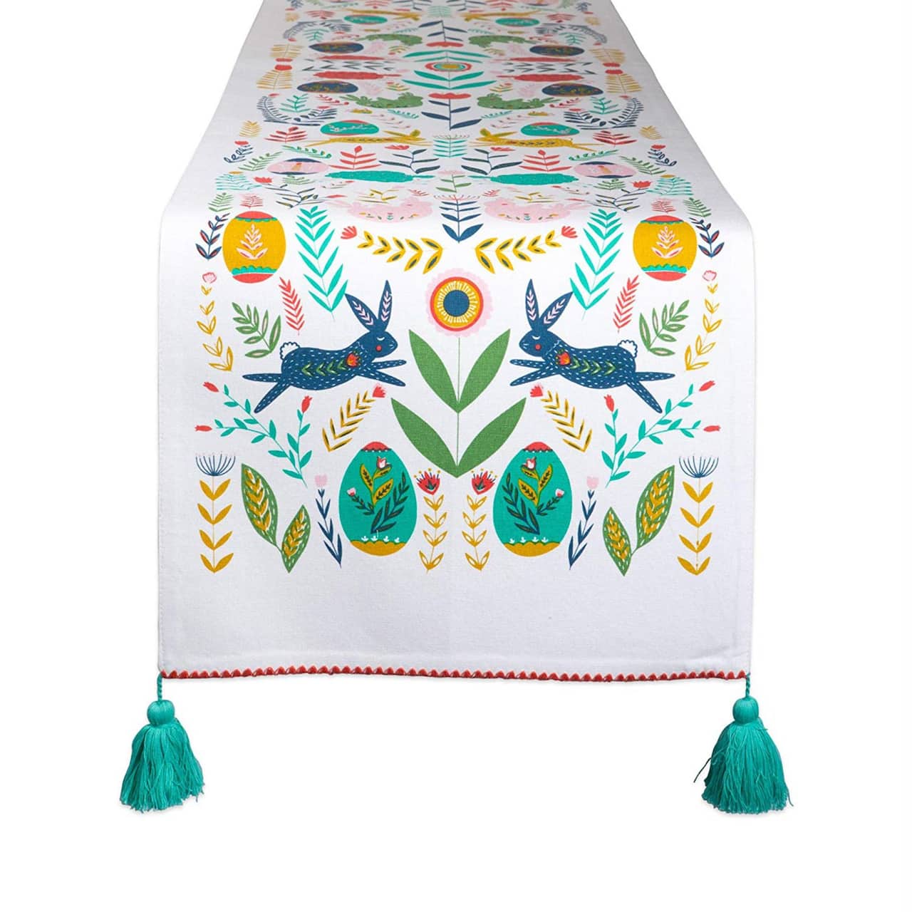 DII® 72" Easter Folk Garden Embellished Table Runner